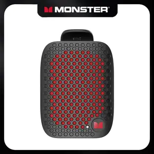 Monster Blaster Micro Wearable Bluetooth Speaker, Clip-on Wireless Speaker for Hands-Free Calls and Music, Small Portable Speaker for Workout, Cycling, Running, TWS Pairing, IPX7 Waterproof Audio