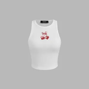 Cider Cotton-blend Cherry Heart Graphic Tank Top SwimWeek SummerWins