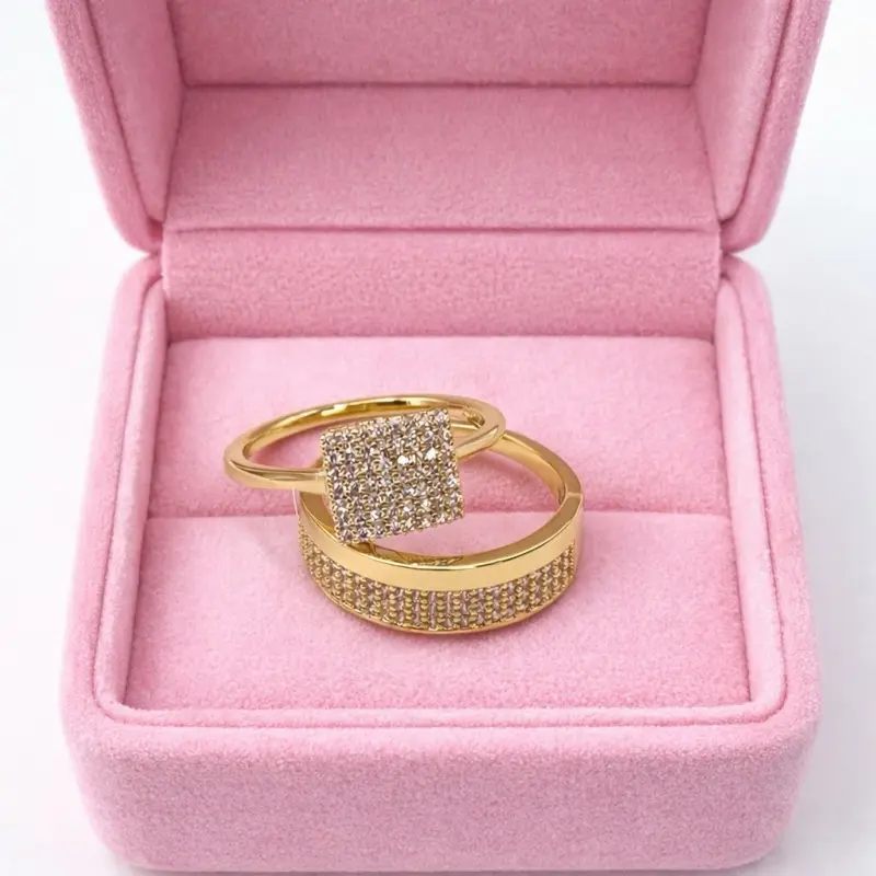 Set ring gold plated 14 k ( ANILLOS 1)