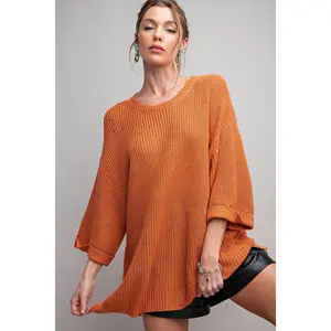 PUMPKIN KNITTED TUNIC SWEATER