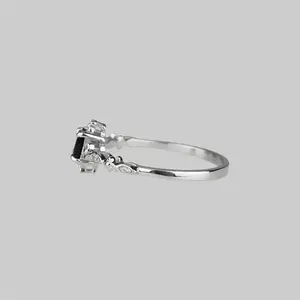Black Gemstone Ring, Simple and Stylish Design, Perfect for Daily Wear.Ideal Gift for Valentine's Day, Birthdays, Thanksgiving, Teacher's Day, or Graduation Season