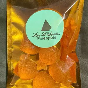 Vegan Pineapple Candy, Sweet Flavor Plant-Based Gluten-Free Snack