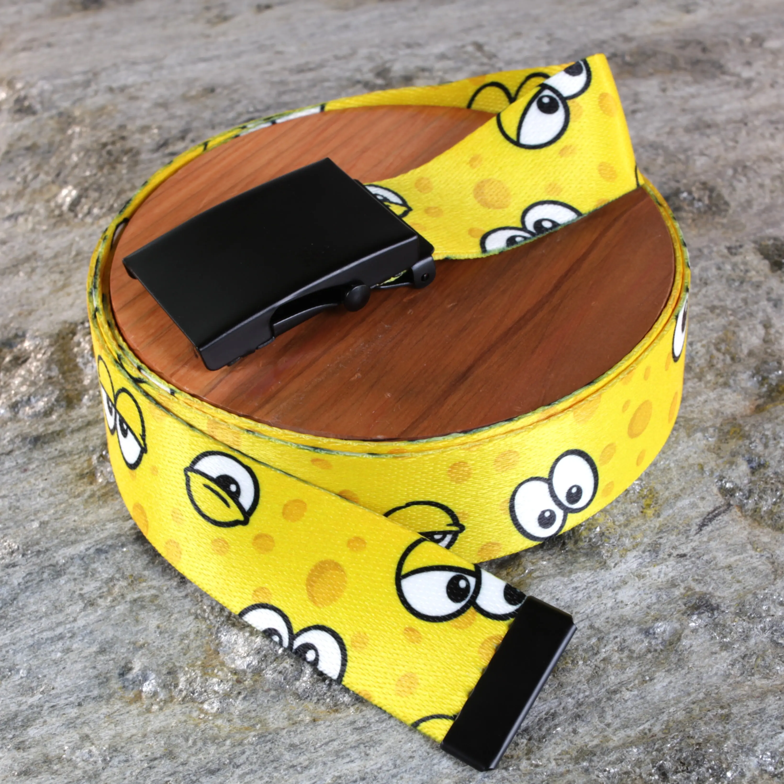 Unisex Heavy Duty Sponge Belt, 15-Inch Adjustable, Cartoon Print, Woven Fabric, Slide Lock for Skating Casual Wear