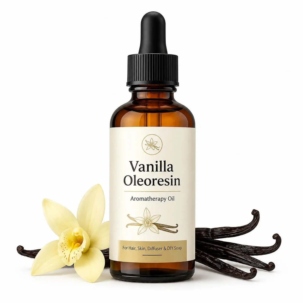 Vanilla Oleoresin Essential Oil 100ML Blend for Diffuser, Hair, Skin, Aromatherapy & DIY Soap Making