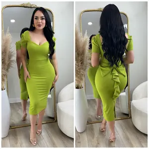 Coquette Bow Dress (Apple Green)