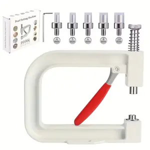 1pc Bead Setting Machine for Pearl Crafting, Faux Pearl Hand Press Tools for 4/5/6/8/10mm Beads, DIY Handmade Rivet Fixing for Clothes & Crafts, Sewing Supplies Crafts