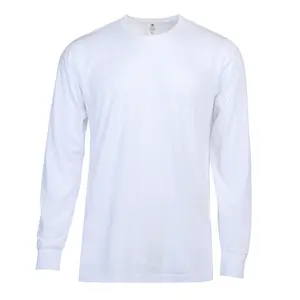 Men's Cotton T-Shirt Long Sleeve with Ribbed Cuff Crew Neck Tee Layer Regular Big & Tall S-3XL Workout Breathable Casual Top Menswear Streetwear Basic
