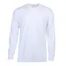 Men's Cotton Long Sleeve T-Shirt - Plain Traditional Round Neck, Ribbed Cuff Hold, Foldable, Regular Fit, Big & Tall (S-3XL), Breathable Casual Streetwear Top for Workout