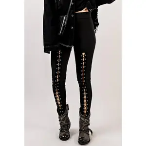 Grommet Lace Up Leggings