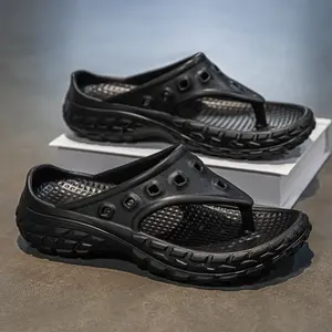 Men's Summer Slippers Outdoor Trendy Tire Sole Thick Cushioned Non-Slip Beach Sandals