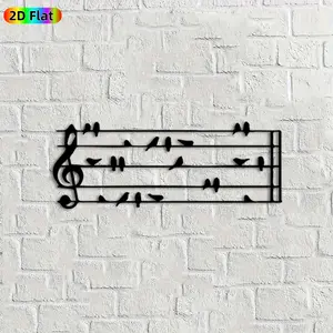 1pc Music Note Metal Wall Art, Melodic Music Note Statue Mural, Ideal Gift for New Year, Christmas, Music Decor Enthusiasts,  Perfect for Living Room Wall & Garden Fence, Unique Home & Outdoor Decor Accent