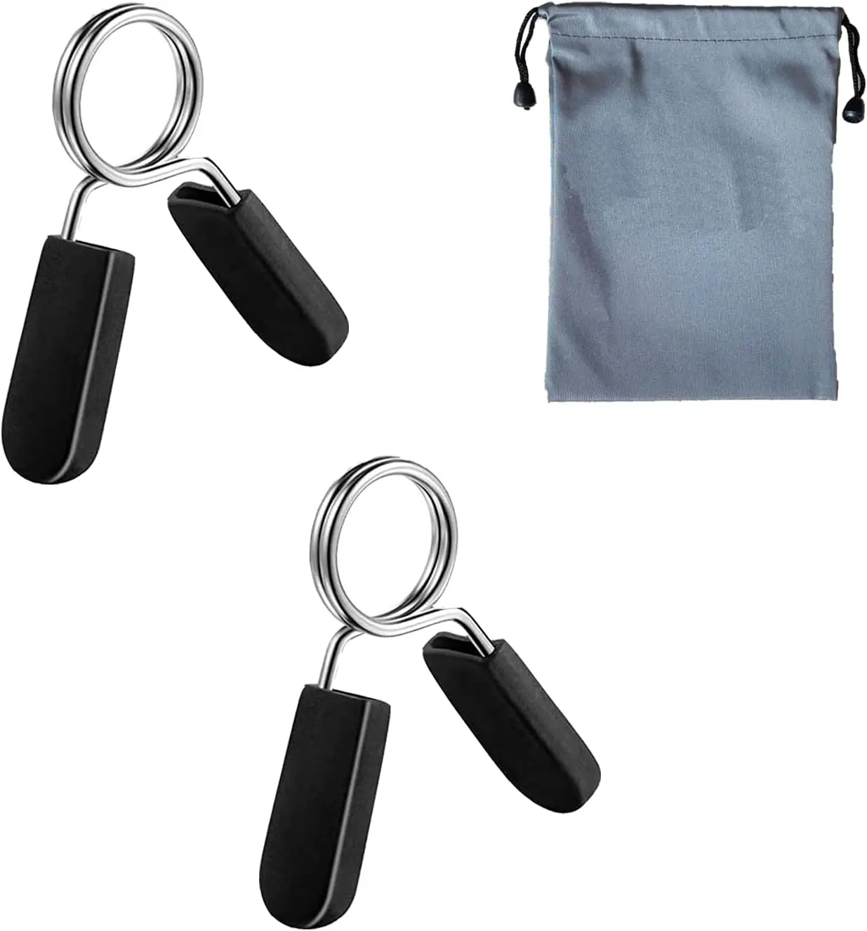 1 Inch for Standard Bar, 1 inch Barbell Clips, 2 PCS of Weight Bars for Lifting, Spring Weight Clips for Weightlifting Strength Training and Fitness