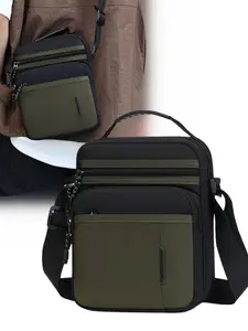 Small Water-Resistant Zippered Sling Bag for Men, Durable Nylon & Shoulder Pack with Adjustable Strap, Zipper Crossbody Bag, Fashionable Casual Bag, Versatile Shoulder Bags