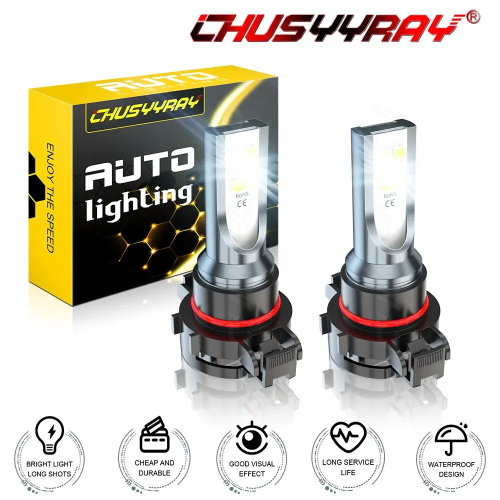 For Chevrolet Tahoe 2007 2008 2009 2010 2011 2012 2013 2014 2X H16 5202 6000K Super White LED Fog Light Bulbs Truck Led Backlights Lamp Car Accessories Replacement Headlight