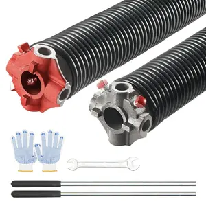 VEVOR Garage Door Torsion Springs, 16000 Cycles, Pair of 0.25x 2x 30inch, Garage Door Springs with Non-Slip Winding Bars, Mounting Tool and Gloves, Electrophoresis Coated, for Replacement