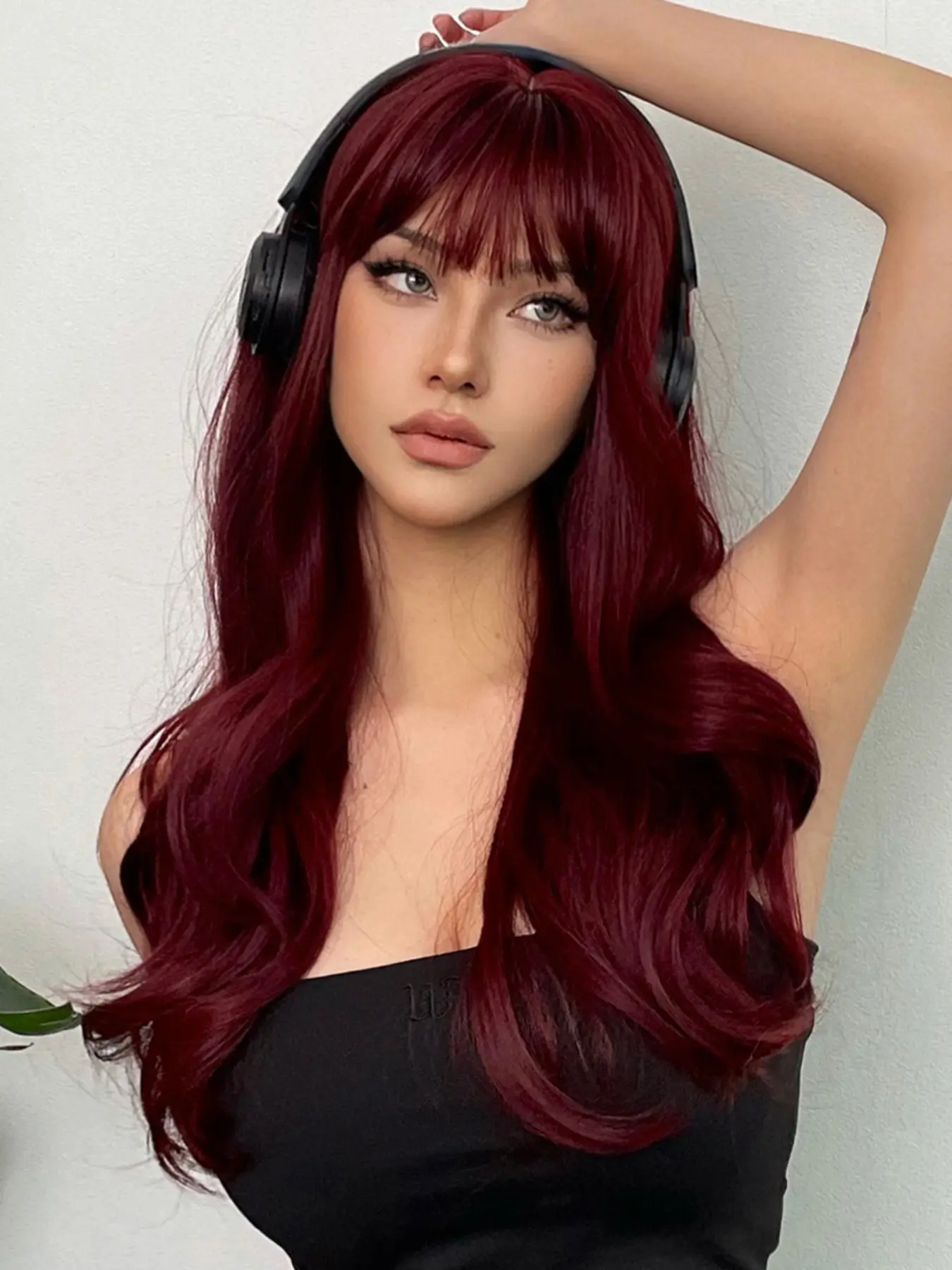 Women's Long Curly Hair Wig, Synthetic Wigs, Curled Synthetic Wig, High Temperature Fiber Synthetic Hair Natural Wave Design, Versatile Daily Wear, All-Season Suitable, Synthetic Material Wigs