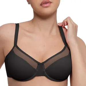 FeelinGirl Minimizer Bras for Women Comfort Underwire Balconette Bras  Deep U-Shaped Back Plus Size Full Cup Coverage No Padded Everyday Bras dealsforyoudays