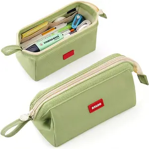 Durable Oxford Cloth Large Capacity Pencil Case, Stationery Storage Bag, Art Supplies Organizer, Portable Student Desk Storage Bag