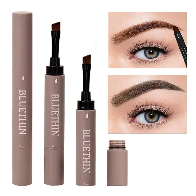 Waterproof Dual-Ended Eyebrow Gel Brush & Brow Cream, Eyebrow Paste, Makeup Products for Precise Application, Precisely Sculpted Brows, Long-Lasting Formula, Ideal for Daily Use & Travel