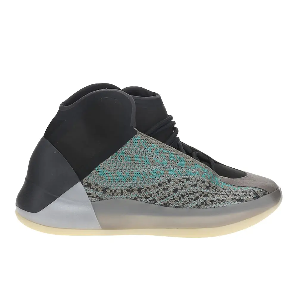 Adidas Yeezy QNTM 'Teal Blue' High-Top Sneaker, Casual Lifestyle Footwear, Brand New and Inspected for Authenticity, Trainer, Athletic