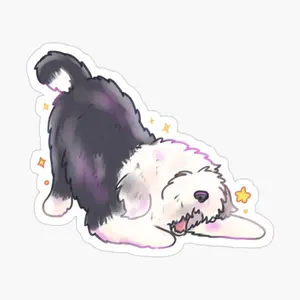 Cute Sheep Dog Cozy Farm Aesthetic Sticker – Best Gift for Dog Lovers