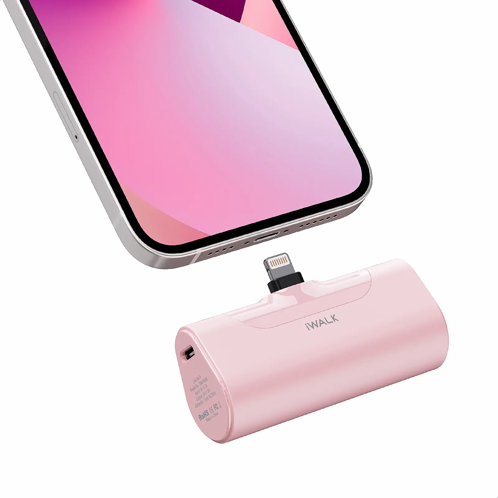 iWALK Small Portable Charger 4500mAh Ultra-Compact Power Bank Cute Battery Pack Compatible with iPhone 14/14 Pro Max/13/13 Pro Max/12/12 Pro Max/11 Pro/XS Max/XR/X/8/7/6/Plus Airpods and Black