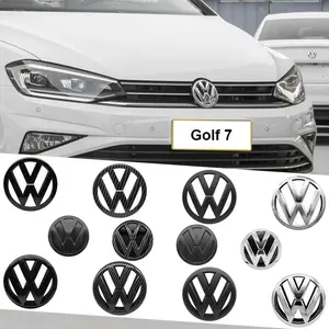 2Pcs/Set 3D ABS Car Front Grill Badge Rear Trunk Emblem Lid Cover Logo Replacement Accessories For VW Volkswagen Golf 7 MK7 2014-2017 Golf 7.5 Golf ﻿MK7.5 2018-2020