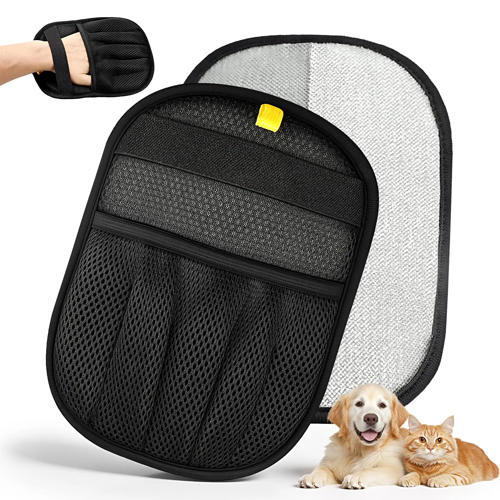 New Upgrade Pet Hair Removal Glove for Dogs & Cats, Electrostatic Reusable Magic Brush Removal Glove, Washable Pet Hair Remover Tool for Clothing, Sofa, Rug, Auto Interior