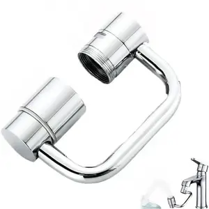 Rotatable Faucet Aerator Extension - for Effortless, All-Angle Control, 2pack Rotating Swivel Faucet Aerator Extender, Kitchen Bathroom Sink Faucets Sprayer Attachment with 2 Mode Splash()