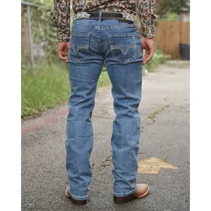 Rock & Roll: Medium Wash Regular Fit Straight Pistol Stackable Bootcut Jeans