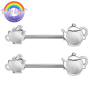 Oufer X Roly 2PCS Enamel Teapot Set Nipple Ring