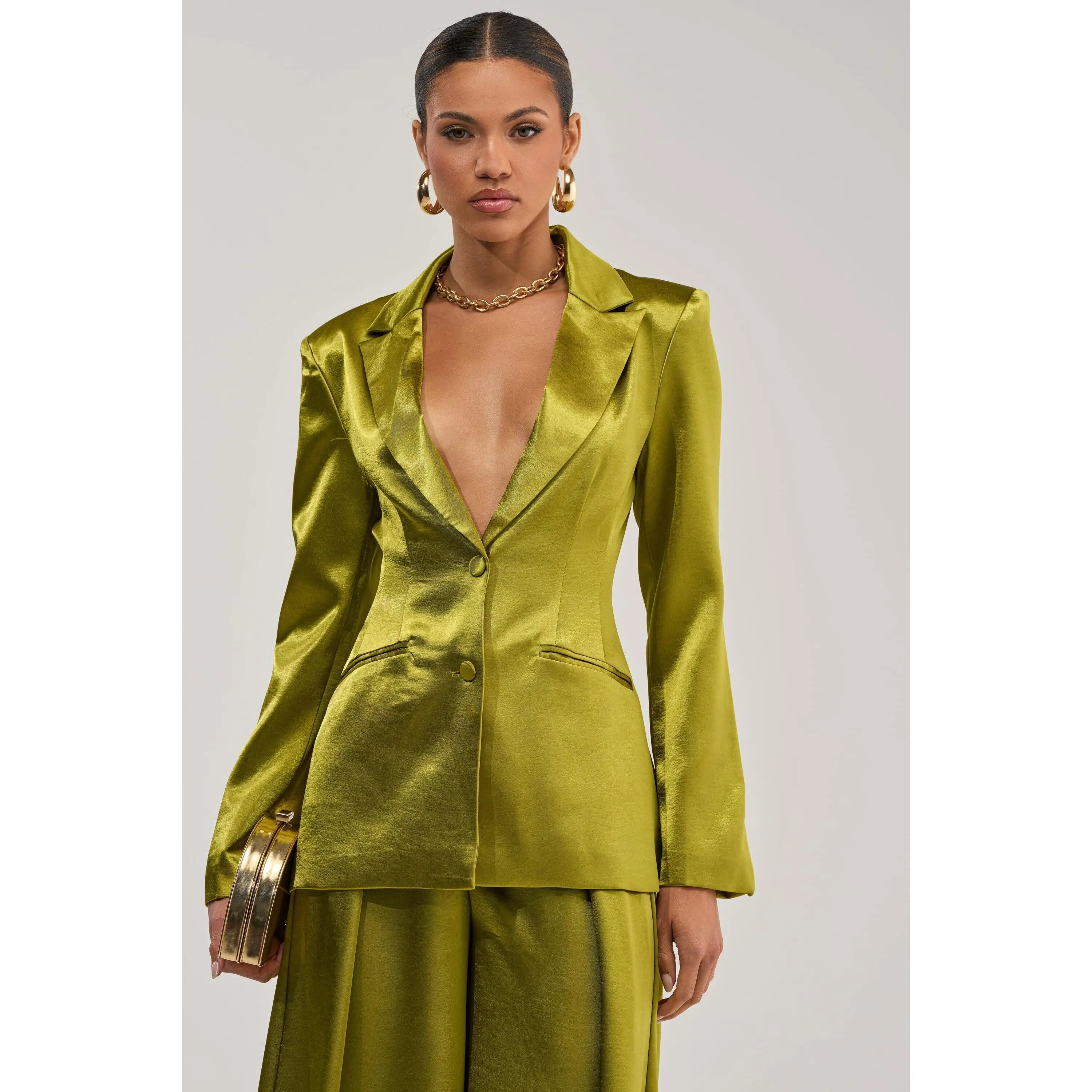 LUCKY ONE SATIN BLAZER