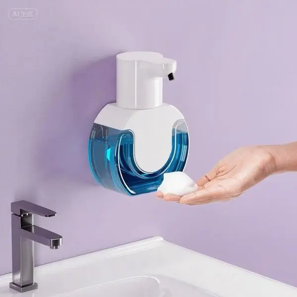 Touchless Electric Soap Dispenser 15oz/420ml Rechargeable with Sensor Wall Mount Hand Sanitizer Adjustable Foam Levels No Touch Automatic Dispenser for Bathroom Kitchen Installation luxury bath wall mount organizer