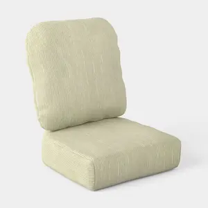 Faux Natural Knit Barrel-Back Deep Seat Cushion Set Ivory - Threshold