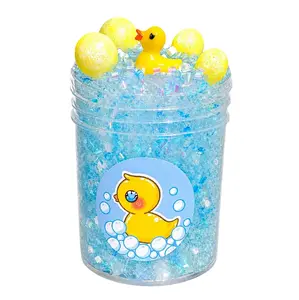Bubble Bath Slime – Crunchy Bingsu ASMR Slime with Duck Charm, Glitter & Floam Beads