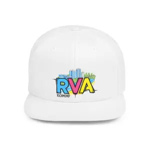 RVA Flat Bill Snapback Hat, Stylish Cap, Urban Streetwear, Gift for Him, Trendy Headwear, Community Pride, Casual Accessory