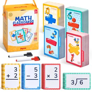 JoyCat Math Flash Cards Set of 4- Multiplication, Division, Addition and Subtraction Flashcards for Kids 1st 2nd 3rd 4th 5th Grade or Kindergarten Homeschool Supplies