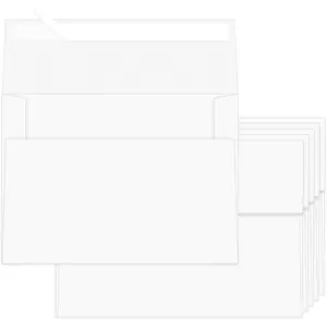 100 Pack A2 White 4.375x5.75 Self Seal Invitation Envelopes for Wedding Birthday Party Baby Shower Thank You Notes Greeting Cards