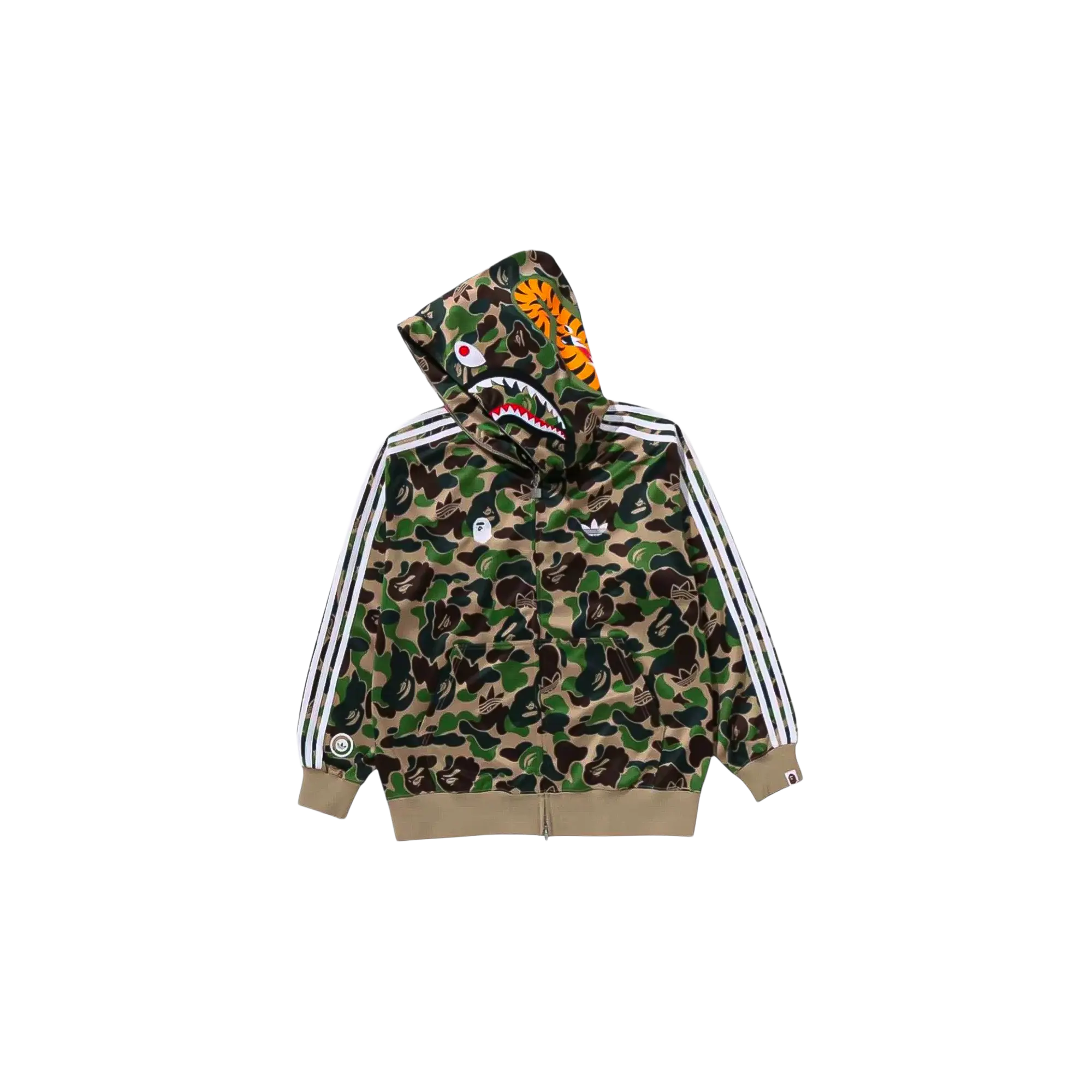 BAPE Shark Track Hoodie Jacket "Crew Green" KF4916