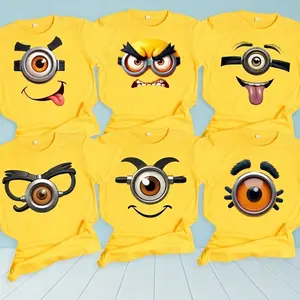 [FREESHIP] Minion Team Group Shirt, Minion Shirt design, Couple Minion Tee, Y2K Streetwear T-Shirt, Unisex Crew Neck, Vintage Hip-Hop Sports Graphic, Casual Cotton Fit