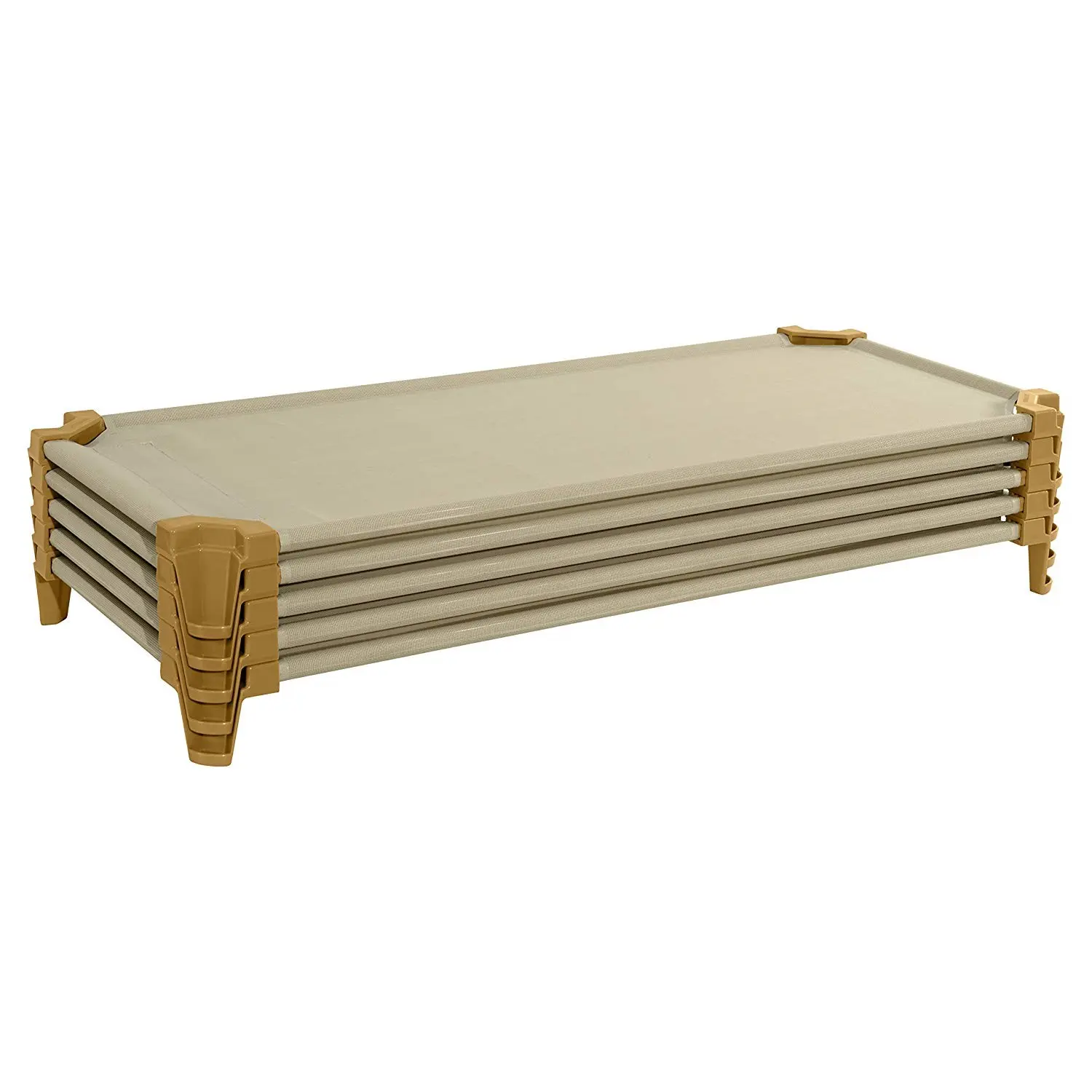 Wood Designs 87888TN Factory-Assembled Tan Cot Set of 5 for Classroom, 5"h x 53"w x 23"d (5x53x23 in), 54x24x14 in, 58 lbs