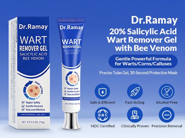Salicylic Acid 20% Wart Remover Gel, Common & Plantar Wart Treatment, Fast-Drying Formula for External Use, 0.5 Oz (15g) Salicylic Acid 20% Wart Remover Gel, Common & Plantar Wart Treatment, Fast-Drying Formula for External Use, 0.5 Oz (15g)