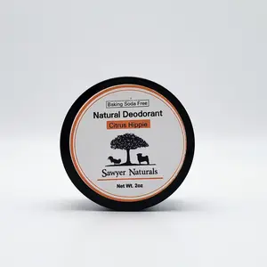 Aluminum-Free Natural Deodorant – Citrus Hippie (Baking Soda Free) (2 oz)