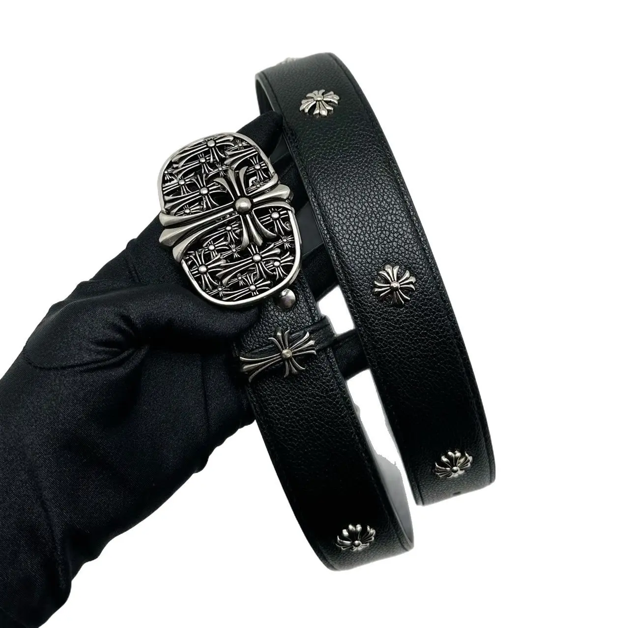 Unisex Retro Belt with Pebbled Texture - Vintage-Inspired Fashion Accessory for Modern Youthful Style and Everyday Wear