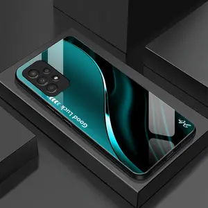 Suitable for [Galaxy A52 5g] Simple silk gradient glass phone case, affordable, fully shockproof, drop-proof and wear-resistant-888