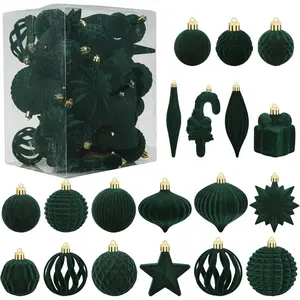 Christmas Ornaments Balls Set, 50 count  Balls for Xmas Tree Decorations Wedding Wreath Garland Holiday Party Office  Decor