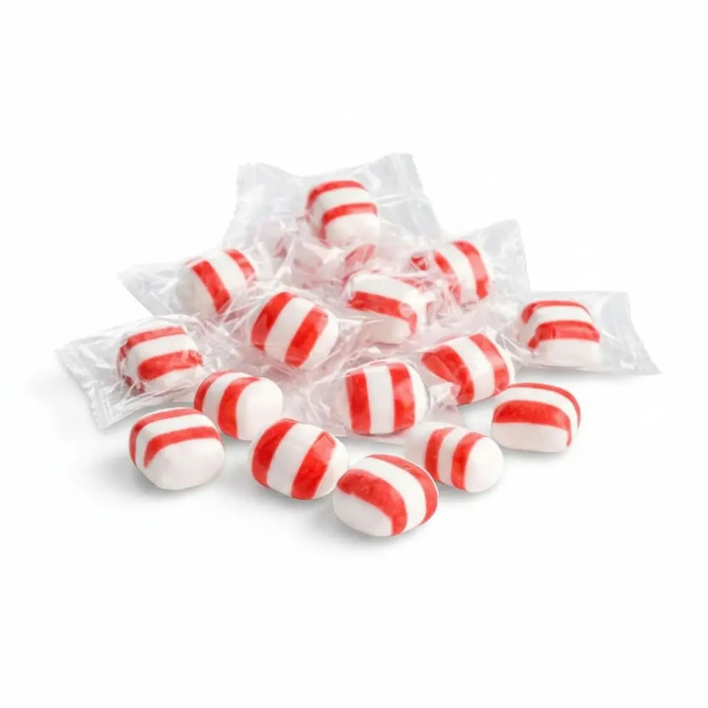 Soft Peppermint Puffs Candy Melt Away Individually Wrapped Mint Candy Soft Peppermint Puffs Candy Melt Away Individually Wrapped Mint Candy