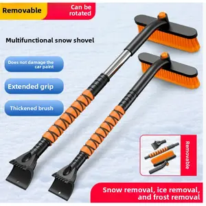 Car Snow Removal Tool for Windshield Ice Scraper Snow Brush Heavy Duty Snow Shovel for Cars Truck SUV Quick Clean Ice Scraper with Ergonomic Handle Snow Rake for Winter Driving Essentials