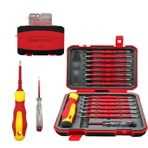 500V Insulated  Screwdriver, 29 in 1 Insulated Electrical Screwdriver Set with Interchangeable Double-ended Bits, Ergonomic Handle, Magnetic Design Electrical Tools for Electrician Household