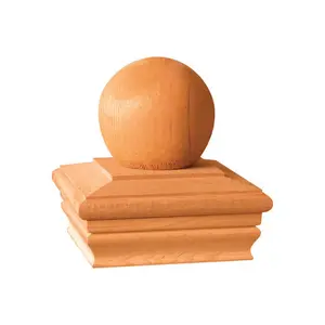 212 MAIN Cedar Wood Deck Post Cap, 5.5 x 4 in, Case of 4 for Sports & Outdoor Sailing Use